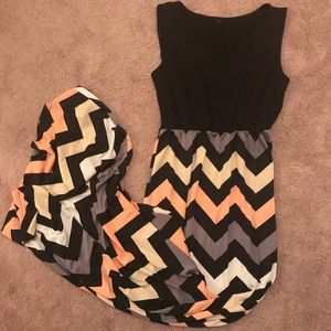 Long, Super Soft Geometric Maxi Dress